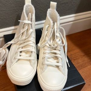 Leather Converse Hi Top Women 9 EUR 40